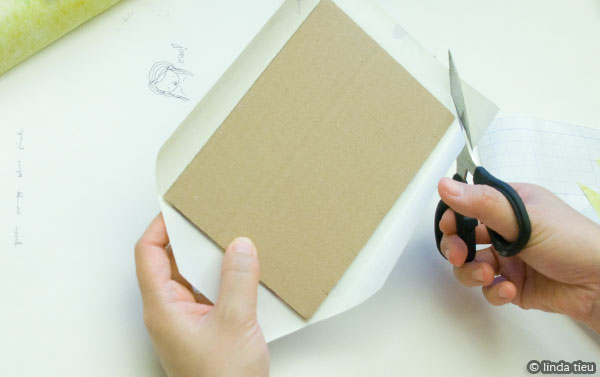 koptische binding - kaft hoekjes bijsnijden