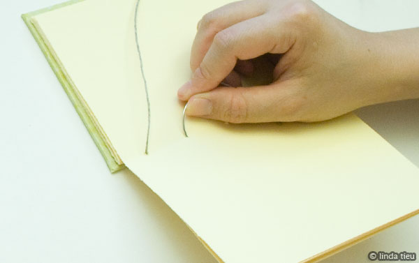 koptische binding - tweede katern naaien