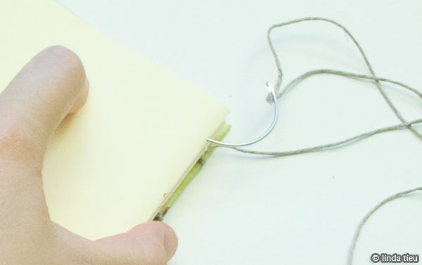 koptische binding - tweede katern naaien