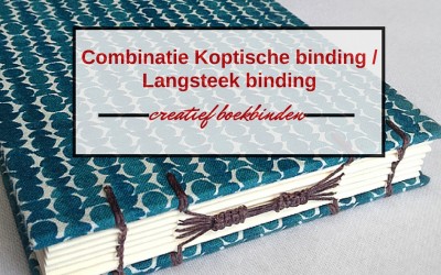 Combinatie van Koptische binding en Langsteek binding