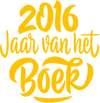 Jaar van het boek logo geel