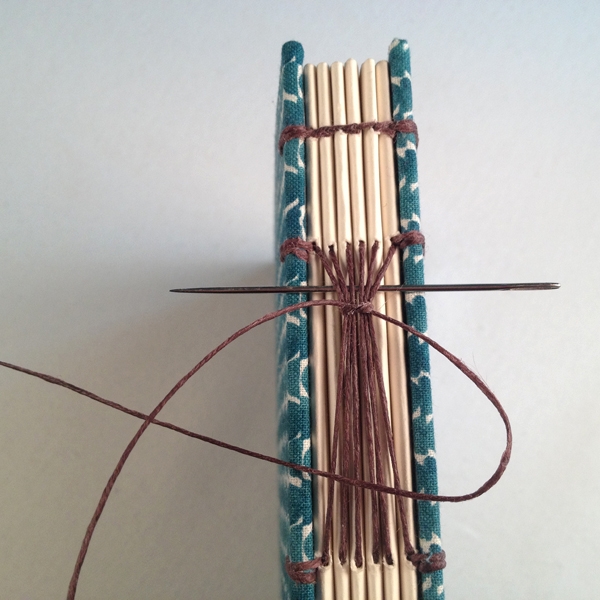 combinatie Koptische- Langsteek binding