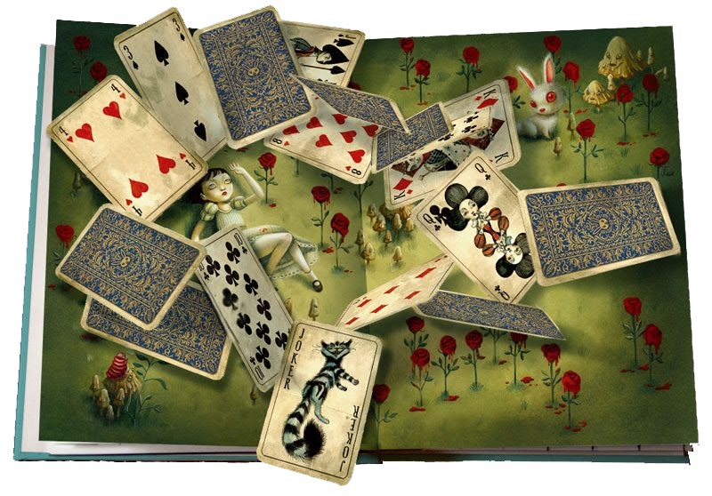 il etait une fois: de kaarten van Alice in wonderland